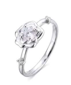 Anillo Compromiso Flor