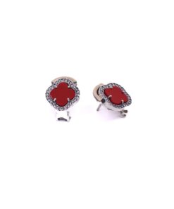 Aretes Van Cleef Rojo