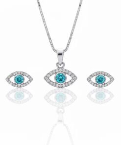 Aretes y Dije Ojo Turco