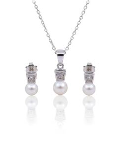 Aretes y Dije Perla