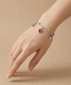 Pulsera con dijes Rojos