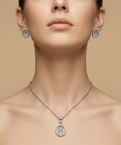 Aretes y Dije Virgen Milagrosa