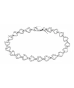 Pulsera Corazones diamantados