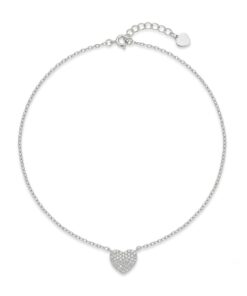 Gargantilla Corazon Circonado 42+3cm  ?  1.3mm