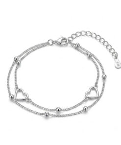 Pulsera Doble con Corazon