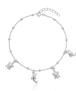 Tobillera de Tortuga y Delfin