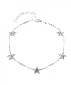 Tobillera de Estrellas con Zircones