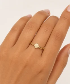 Anillo Laso Con Trébol Lis